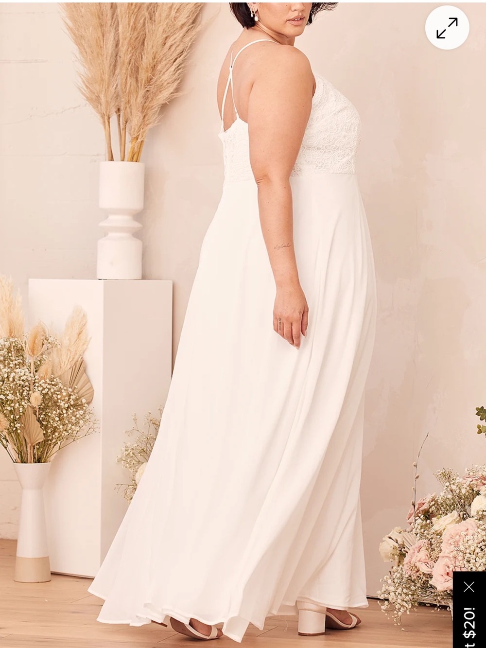Lulu's White Lace Bodice Maxi Dress - Picture 2 of 9